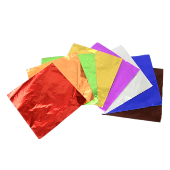 Food grade 8*8 cm colorful chocolate aluminum foil wrapping paper