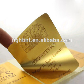 silver and golden self adhesive aluminum foil paper for printing sticker