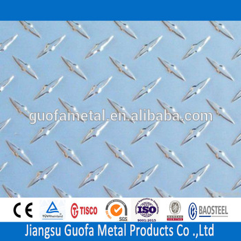 10mm 6063 6061 Diamond Aluminum Checkered Plate In Different Temper