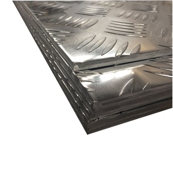 China supplier 3xxx 5 bar embossed aluminum tread sheet plate with blue plastic film