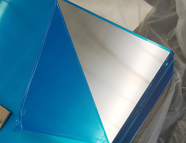 polished aluminum plate