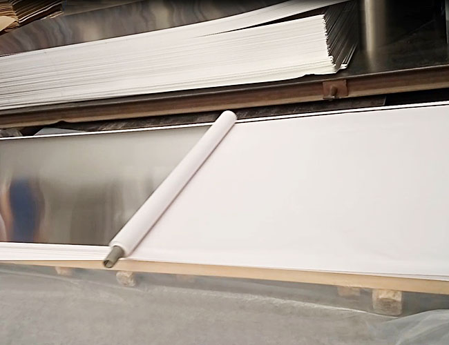 polished aluminum plate